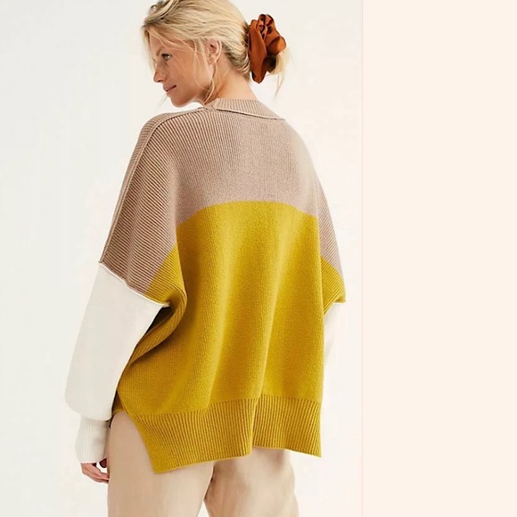 Free People Easy Street Color Block Tunic Sweater - Picture 2 of 8